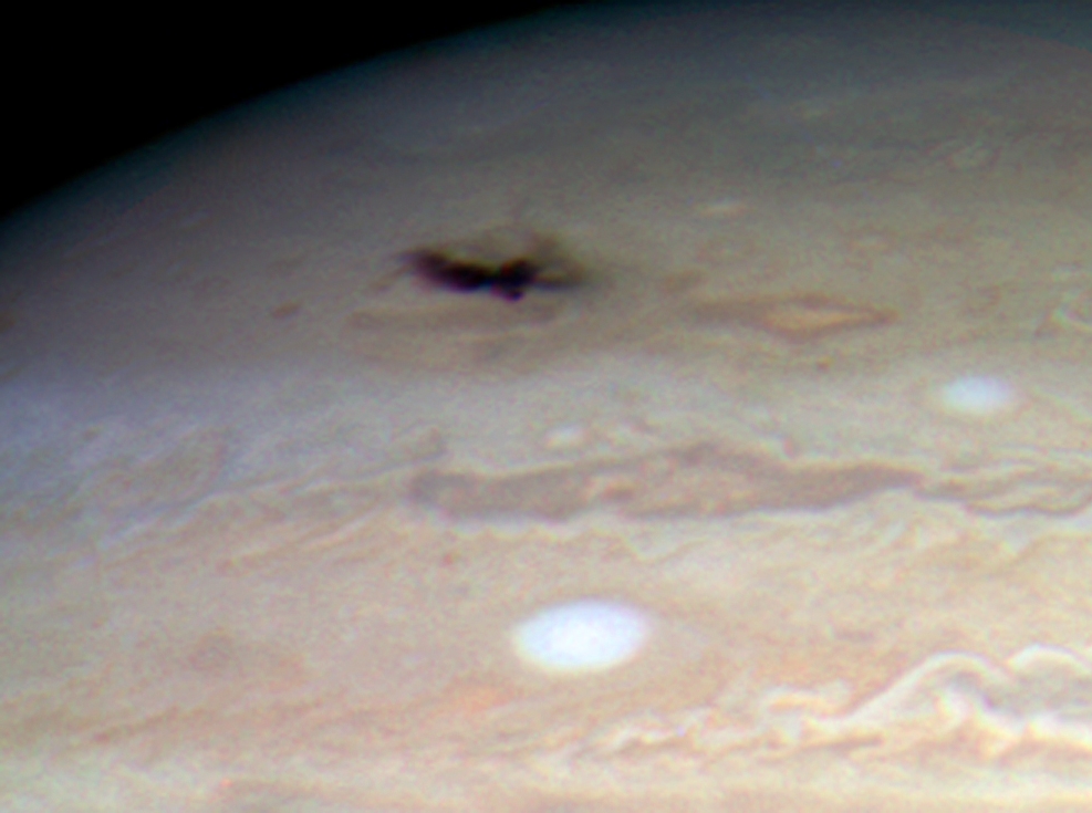 Image of 2009 Jupiter impact from the Hubble Space Telescope (Source: NASA, ESA, H. Hammel (Space Science Institute, Boulder, Colo.), and the Jupiter Impact Team)
