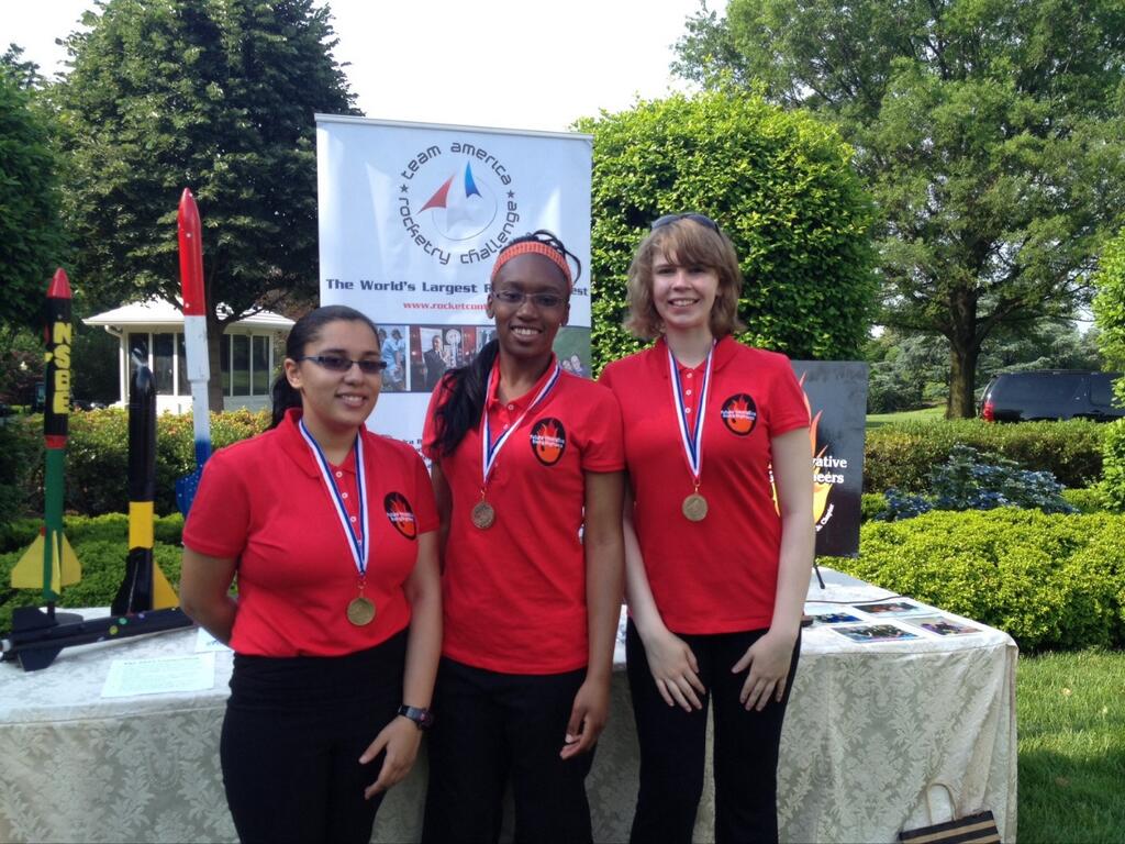 Maryland's Team Rocket Power brought their custom-designed rockets to the White House lawn. (Source: White House Office of Science and Technology Policy)