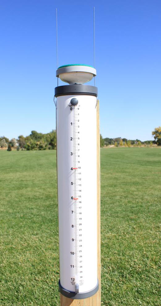 This ETgage Model A from Weather Your Way simulates the way plants draw water from the ground and release it into the atmosphere. Cocorahs collects daily reports of evaptranspiration from hundreds of volunteers across the United States and Canada. Credit: Weather Your Way