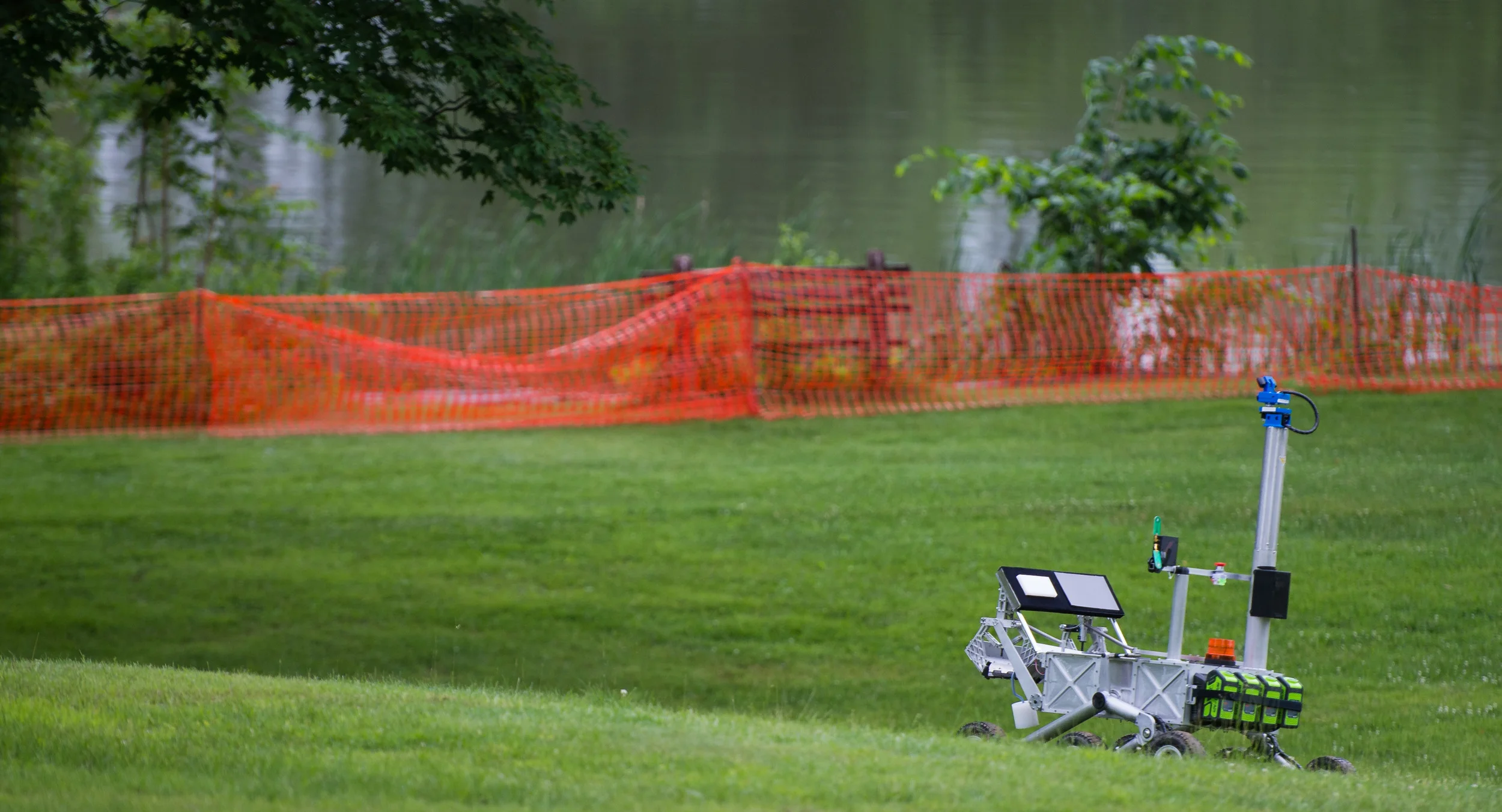 The only robot to win a prize at Nasa's Sample Return Robot Challenge was built by the West Virginia University students on team Mountaineers. Credit: Nasa