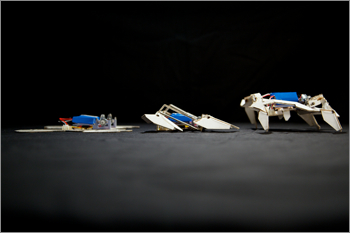 Origami and Shrinky-dinks lets this robot go from flat-pack to ready-to-walk in 4 minutes. Source: Harvard University