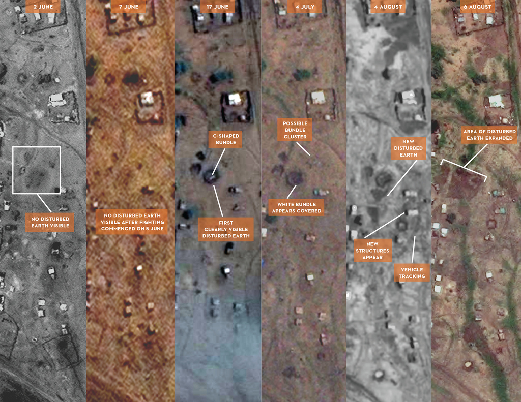 An example of the Satellite Sentinel Project's use of space imagery to document destruction in South Sudan. Source: Satellite Sentinel Project