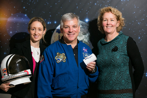Former Nasa astronaut Greg Johnson at Esero Ireland's kickoff of the 2015 CanSat season. Credit: Esero-Ireland