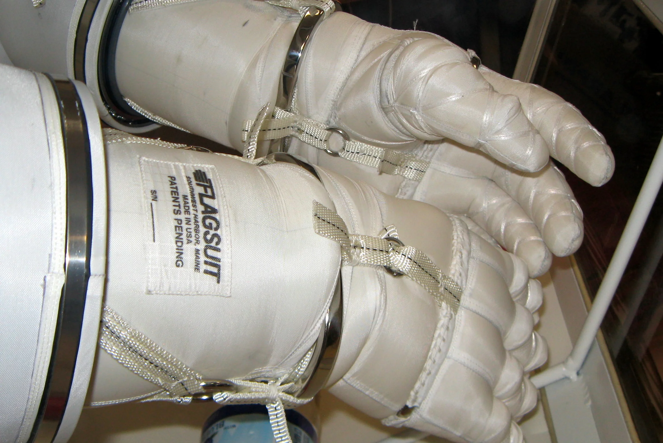 Peter Homer designed these space gloves at his dining room table. After winning the Astronaut Glove Challenge twice, he turned Flagsuit LLC into a Nasa contractor. Credit: Flagsuit LLC via Nasa