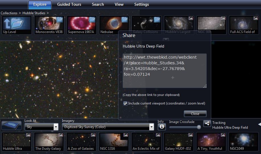 The Hubble Deep Field as seen in the WorldWide Telescope. Source: WorldWide Telescope