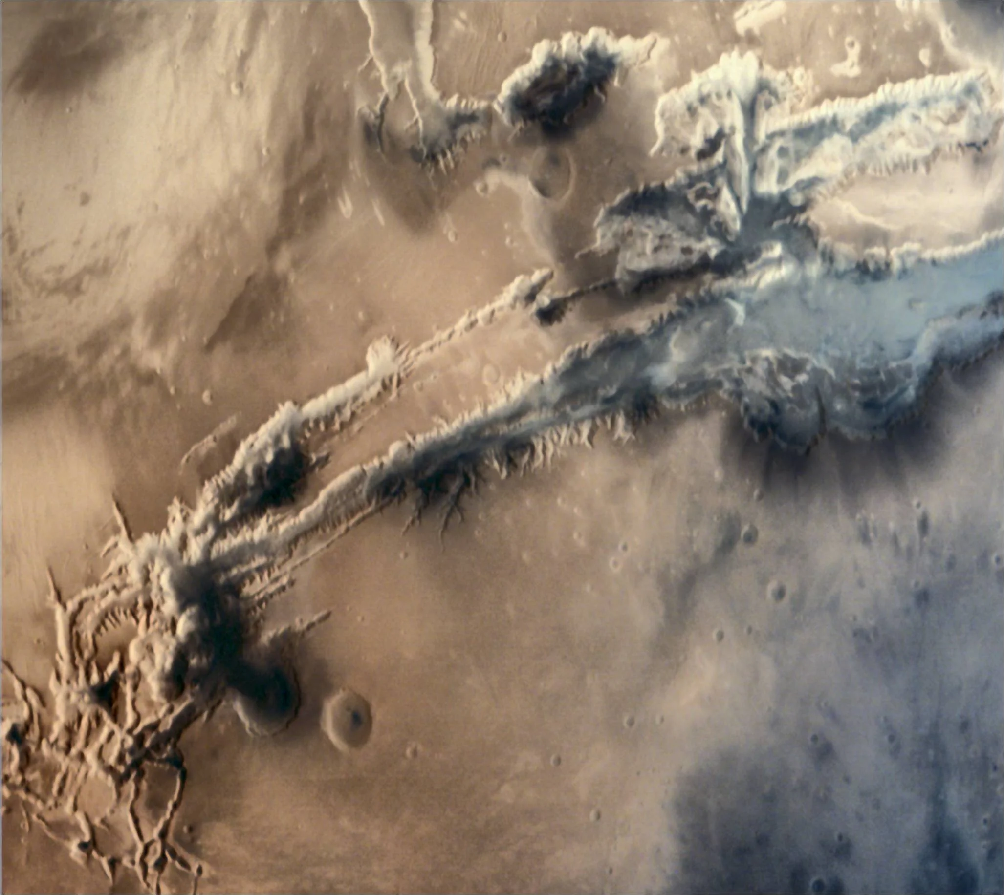 The Indian Space Research Organization released more images from its Mars Orbiter Mission, including this picture of Valle Marineris. Credit: ISRO