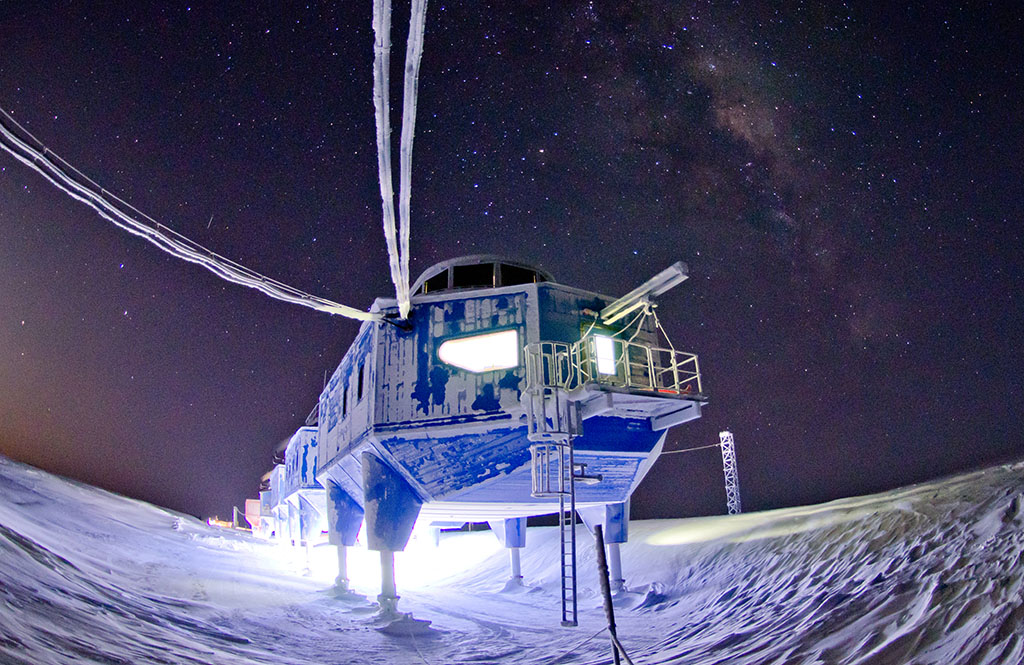 No, Britain hasn't landed on Europa. This is the British Antarctic Survey's Halley VI station. The conditions its staff experience during the long Antarctic winter mirror conditions on long duration space missions. Credit: British Antarctic Sociey/Sam Burrell