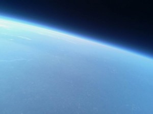 A stratospheric view of North Carolina captured by first-year students at High Point University. Credit: High Point University