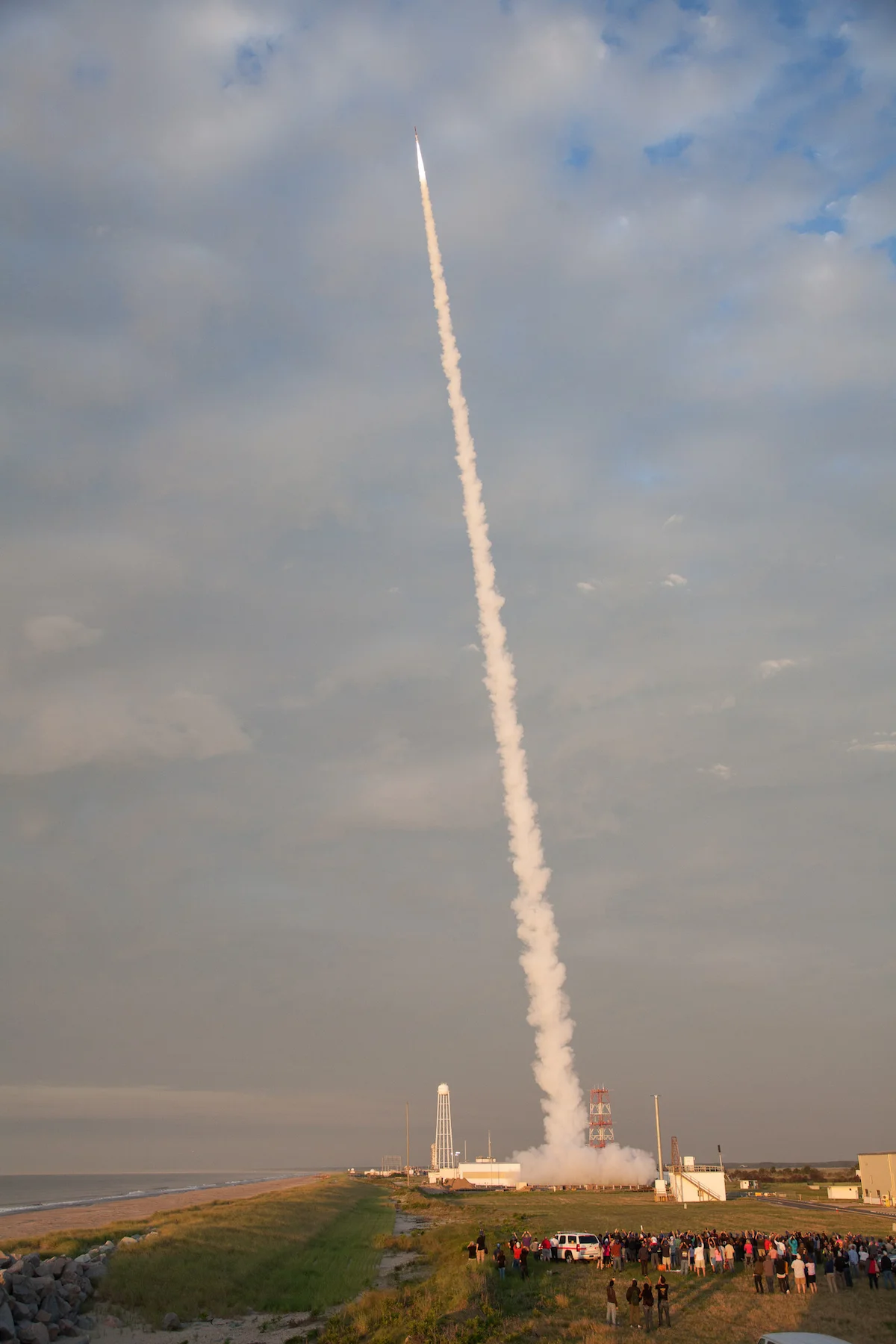 Nasa's Terrier-improved Orion sounding rocket flies on a suborbital trajectory, exposing experiments to both microgravity and the space environment at much lower cost than an orbital space launch. Credit: Nasa Wallops Optical Lab