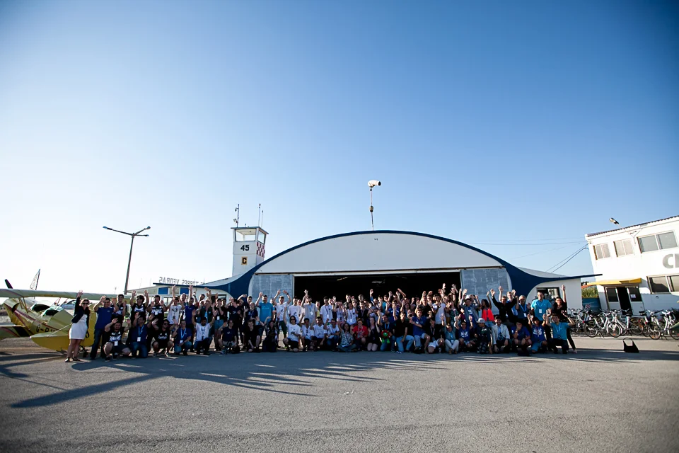 Europe's teen satellite-makers gathered under the clear blue skies of Portugal to compete in the European CanSat 2015 competition Credit: D.Cruz/Esa