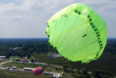 A CanSat descending after its rocket launch. Credit: CanSat Nederland