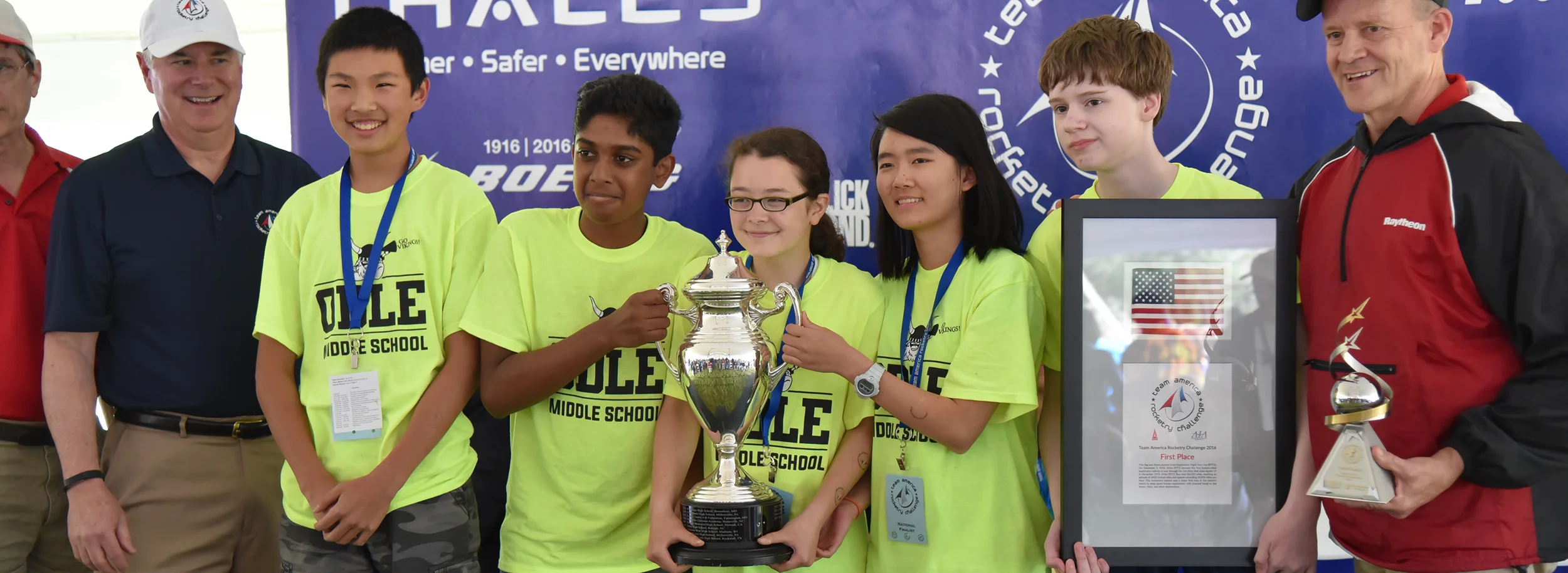 America's rocketry champs on the winners' podium at the Team America Rocketry Challenge. Credit: Team America Rocketry Challenge