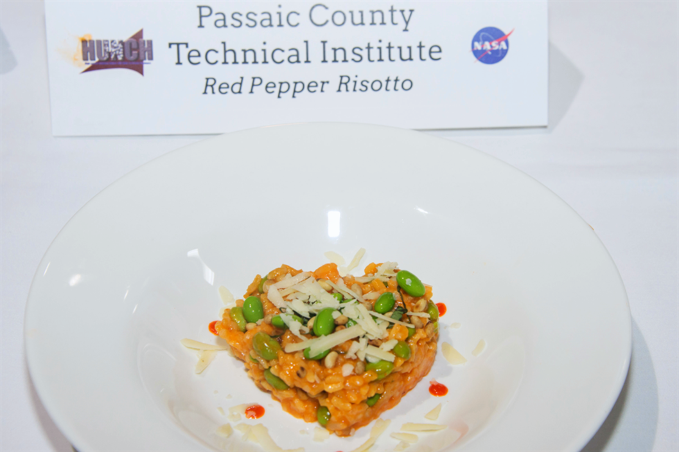 Astronauts on the International Space Station will enjoy this student-designed red pepper risotto next year. Credit: Nasa/David Dehoyos