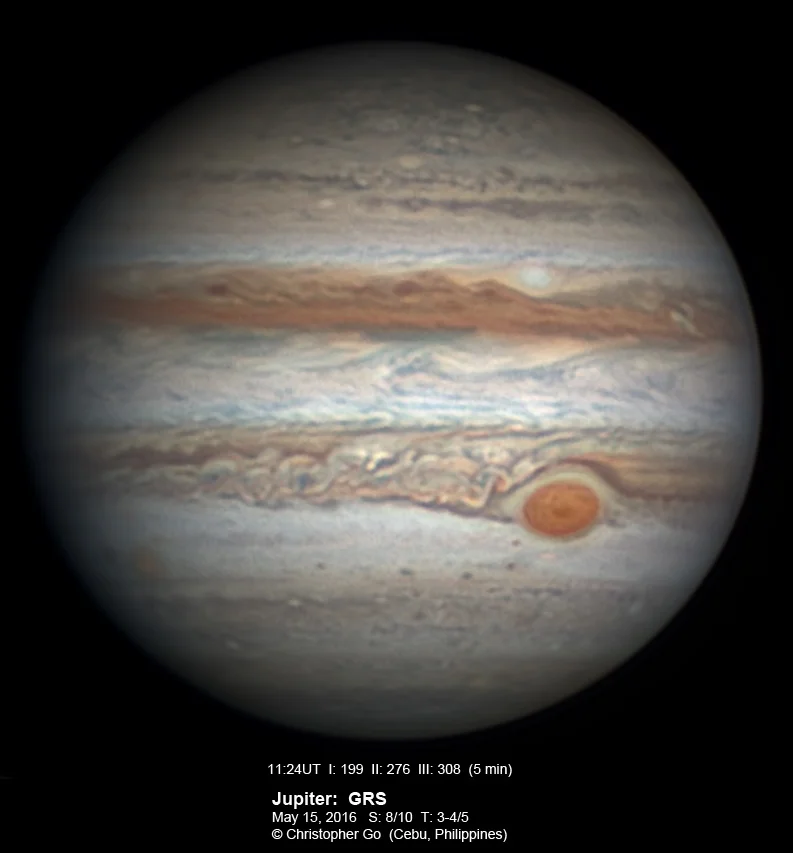 Christopher Go took this picture of Jupiter from Cebu City, Philippines, 588 million kilometers away from the giant planet. Credit: Christopher Go