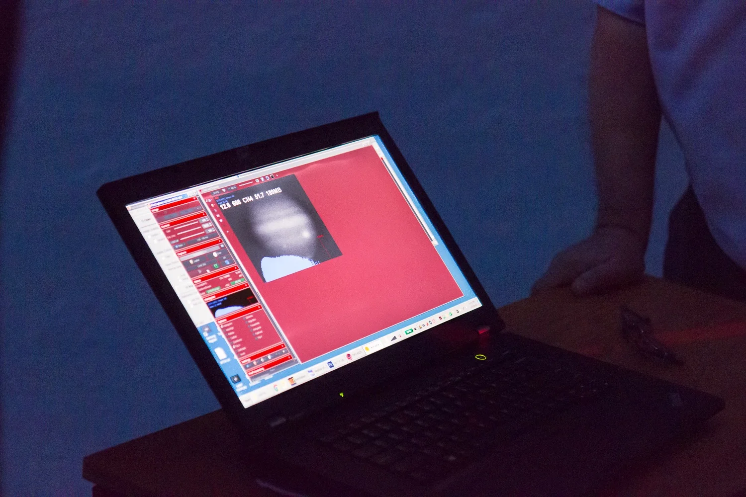 "Lucky imaging" converts video into crisp planetary images. The big telescope was collecting data in the methane band. Credit: Chris Casper