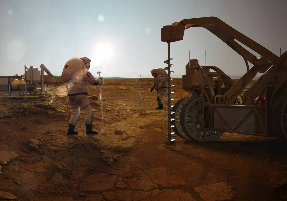 Undergraduate will develop tech for mining ice from beneath the surface of Mars, but it probably won't look like this. Credit: Nasa Langley Advanced Concepts Lab/Analytical Mechanics Associates