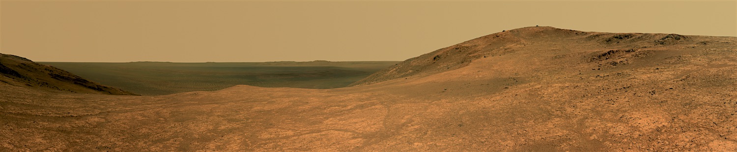 A panorama of Marathon Valley from the Mars Exploration Rover Opportunity. Credit: Nasa / JPL-Caltech / Cornell Univ. / Arizona State Univ