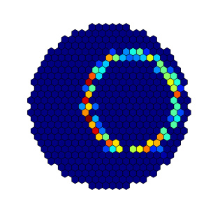 Not all muon rings are this easy to spot. Since computers can't get the job done, Muon Hunters needs your help. Credit: Muon Hunters