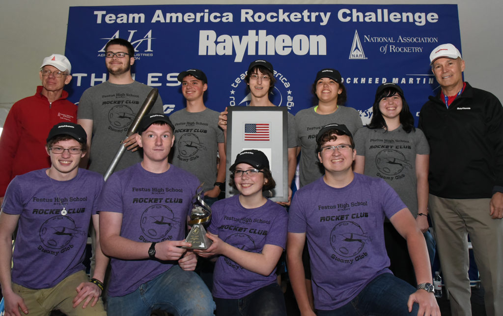 The 2017 US rocketry champions took first prize at the Team America Rocketry Championships. Source: AIA
