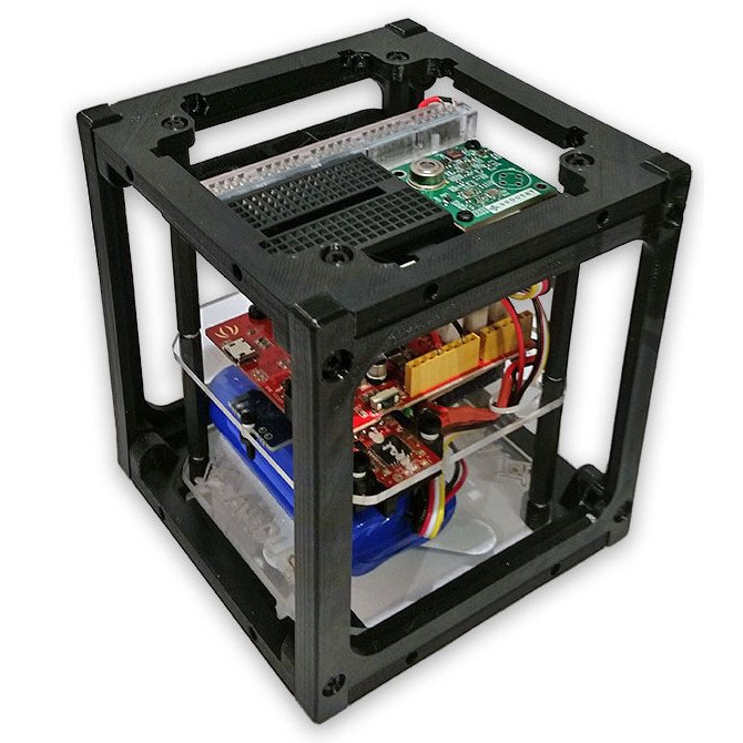 This is an Ardusat Demosat. It uses the same hardware as the company's satellites orbiting Earth. Kids write code to control the sensors and then test their programs before uploading the code into space. Credit: Ardusat
