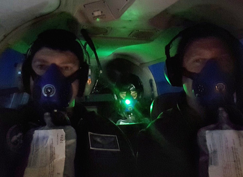Citizen astronauts trained to conduct high-altitude research on suborbital rocket planes. Credit: Project Possum