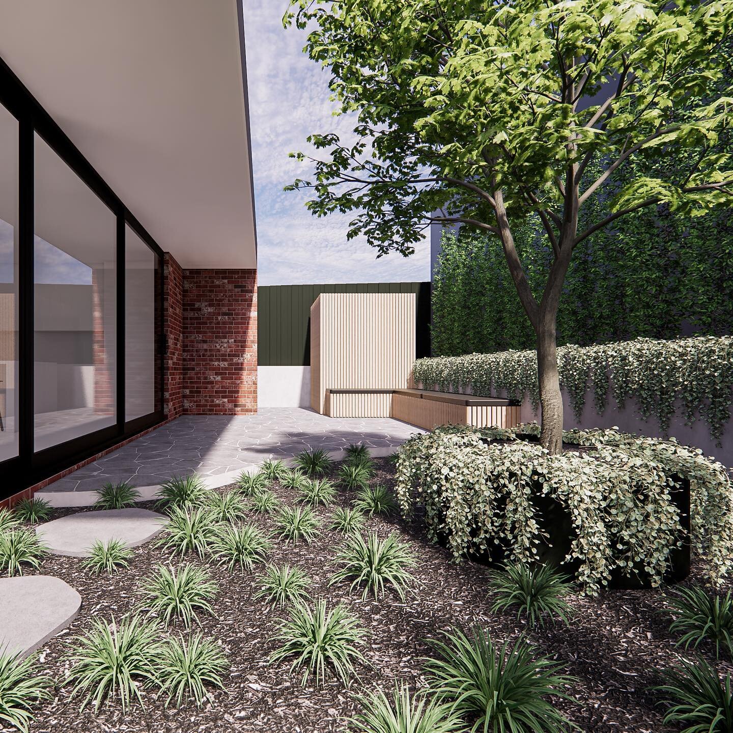 The landscape design is currently underway at our Stott project. 
The initial renders are looking great!
A great collaborative effort with @homes_by_artisan 
.
.
.
.
.
#basebuildingdesign #homedesign #landscapedesign #buildingdesign #architecture #au