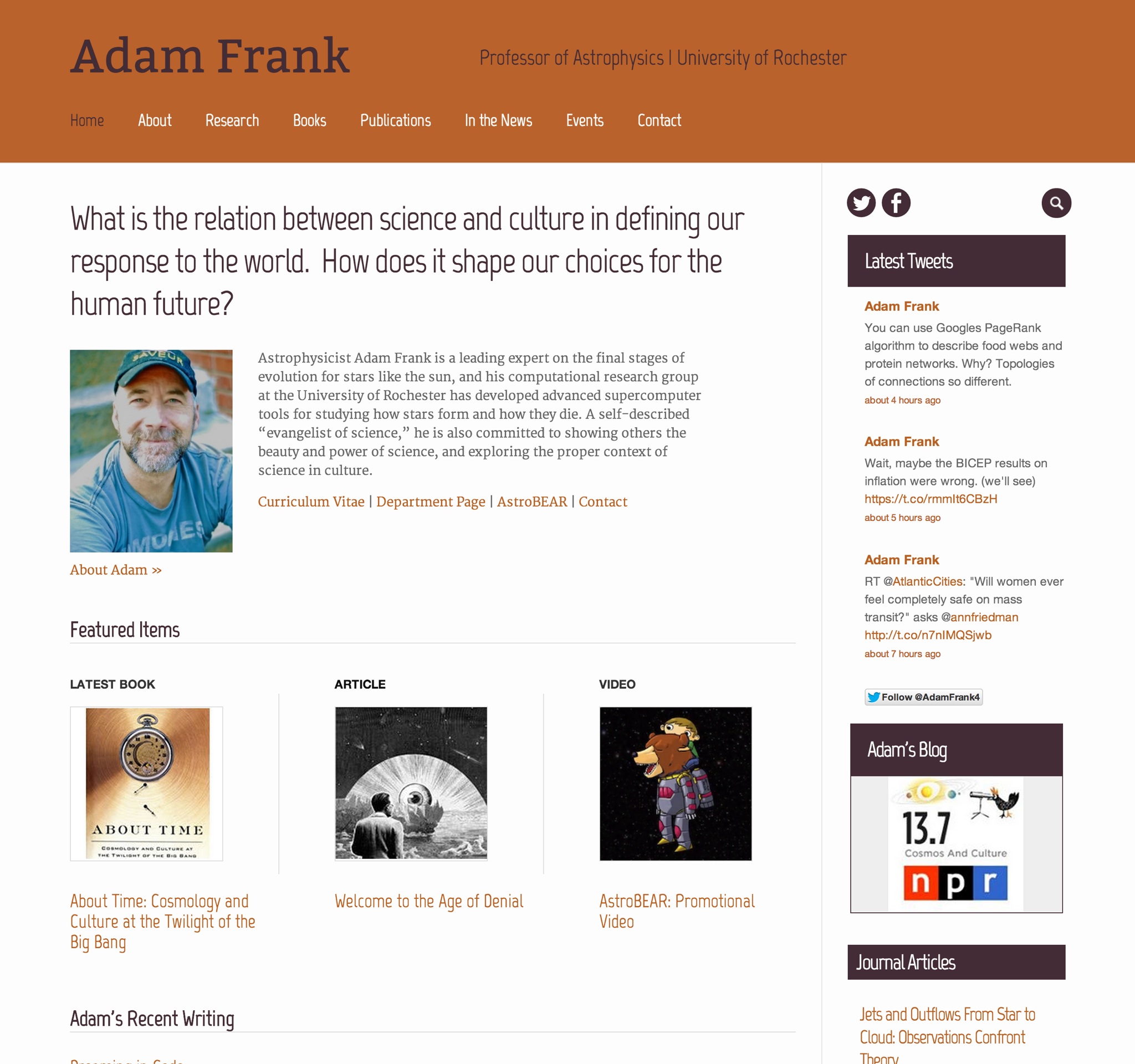 Visit Adam's ScienceSite