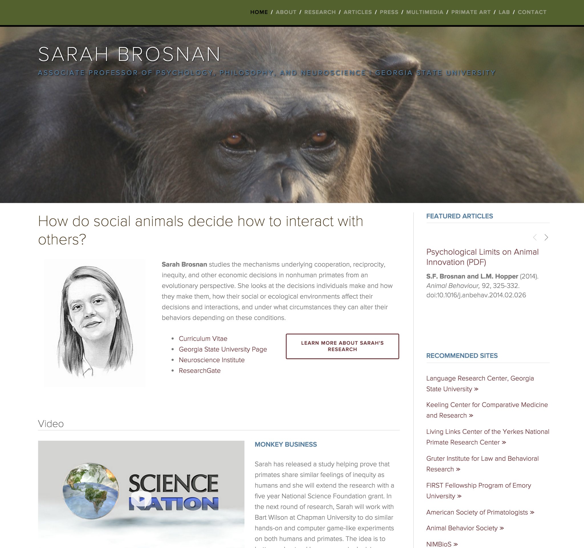 Visit Sarah's ScienceSite