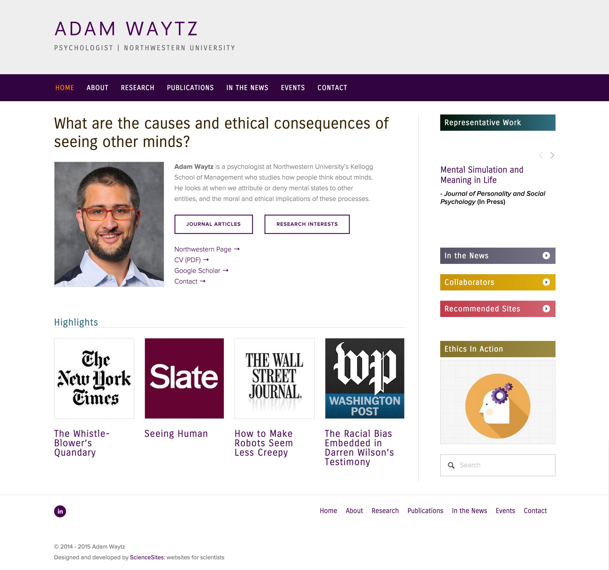 Visit Adam's ScienceSite