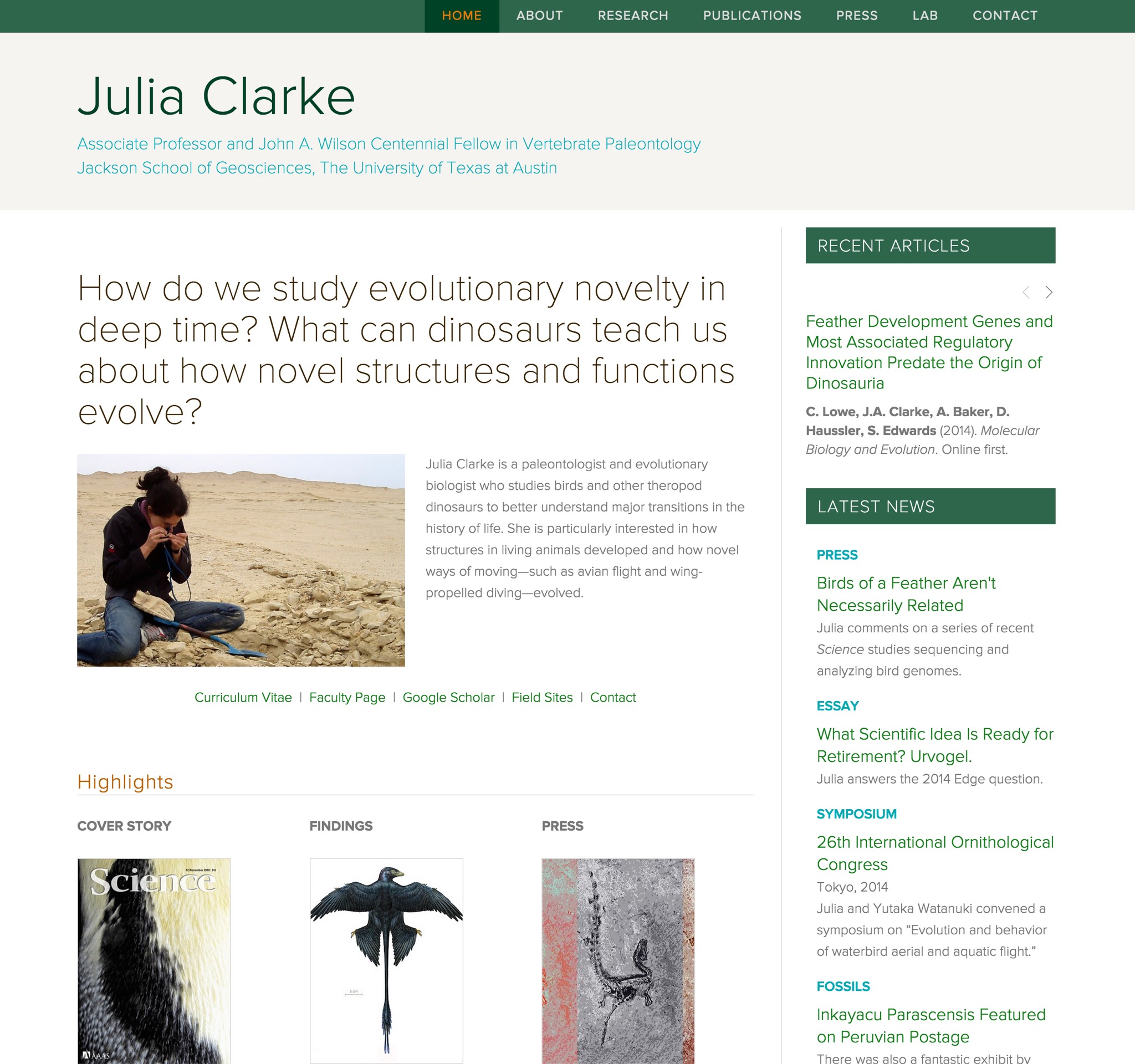 Visit Julia's ScienceSite