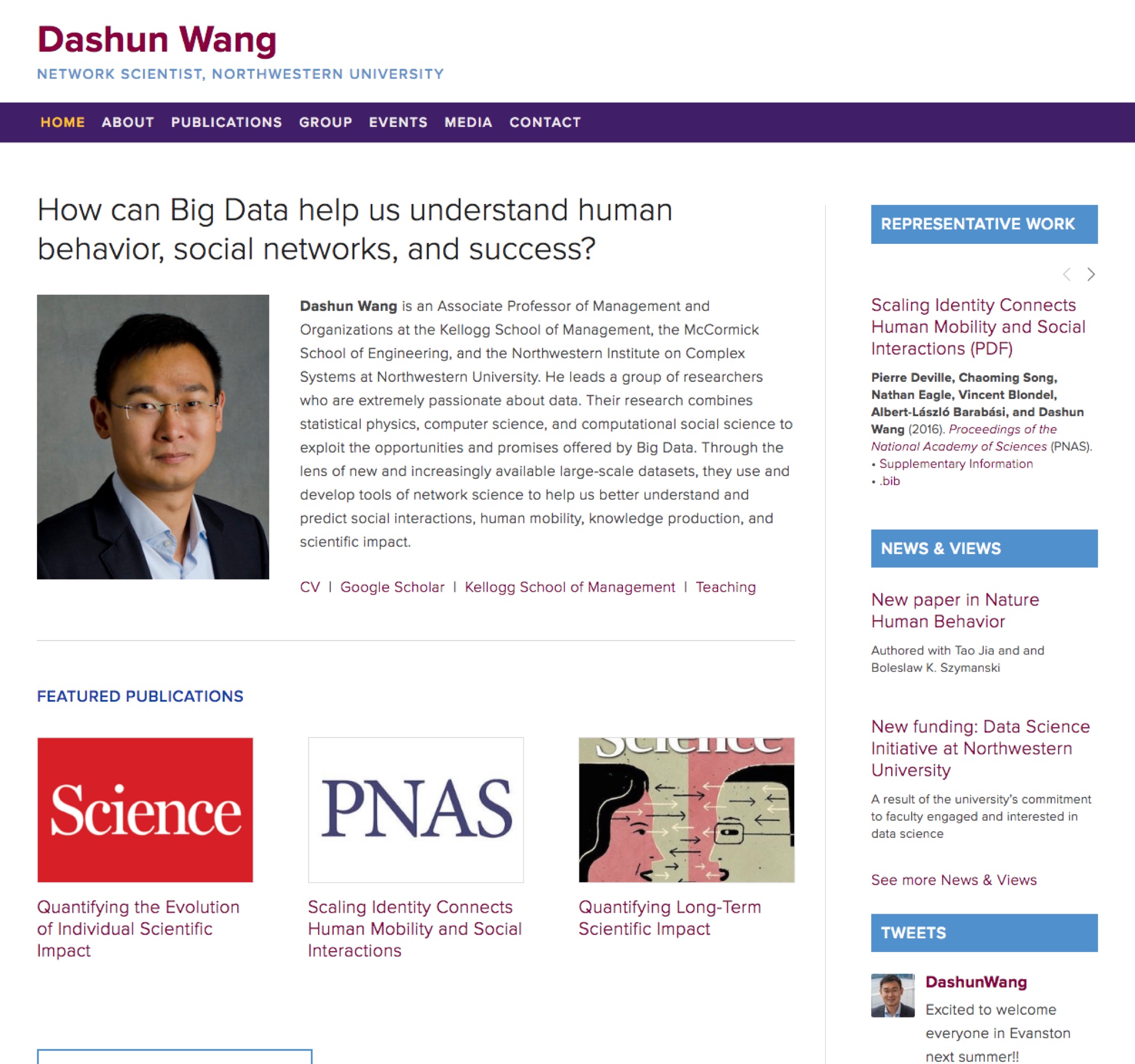 Visit Dashun's ScienceSite