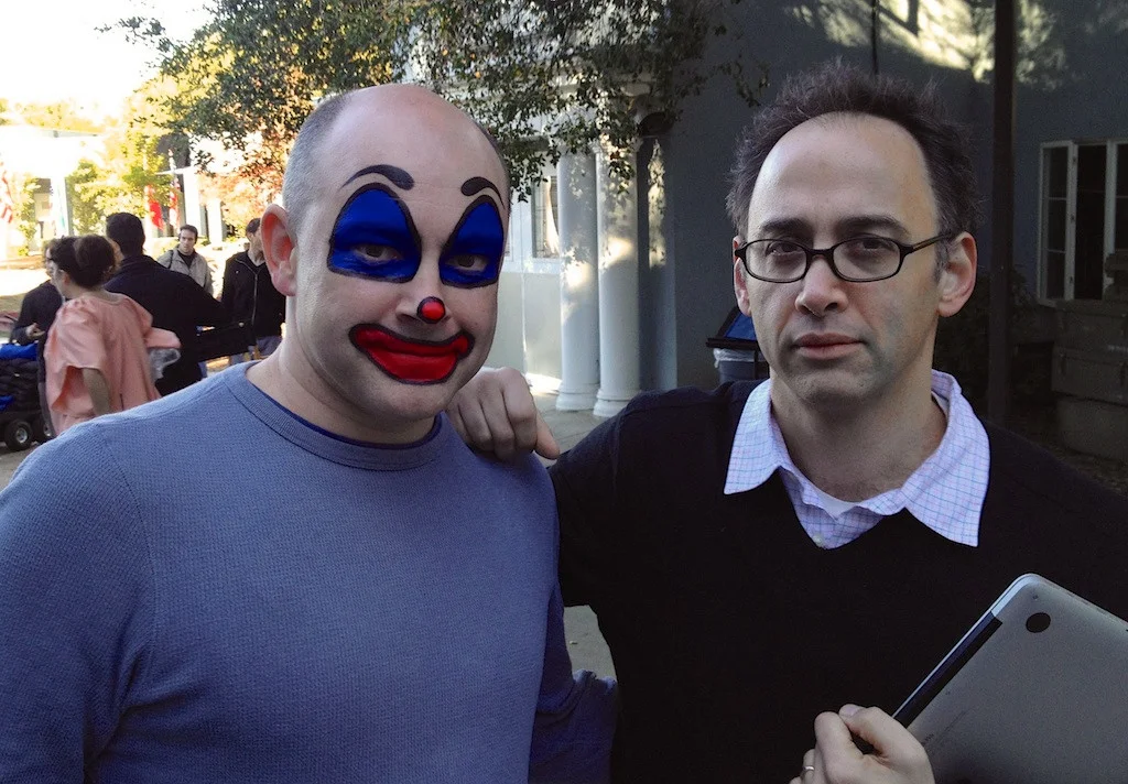 on set with Rob Corddry