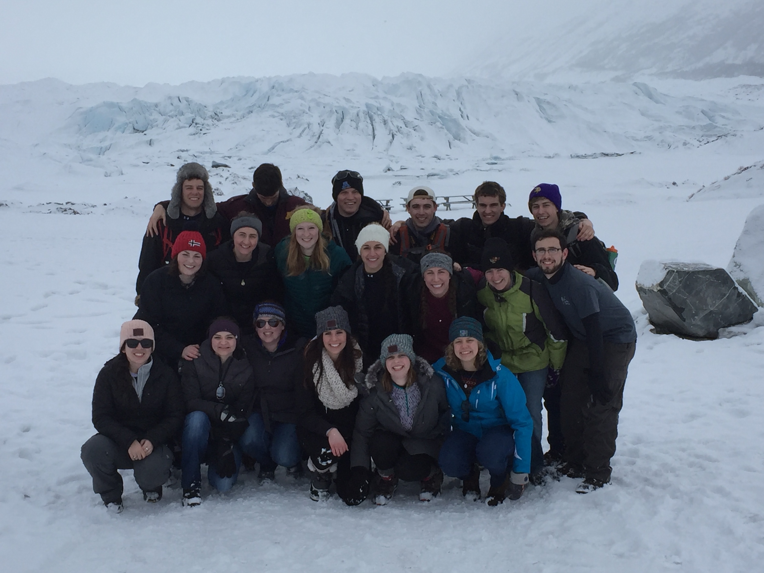 The crew after hiking Matanuska Glacier