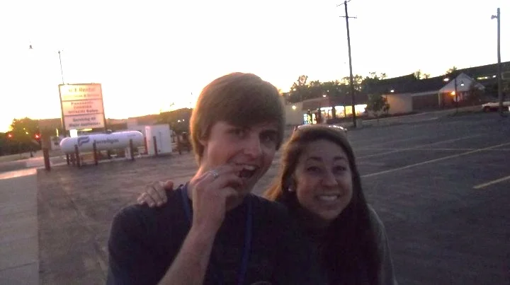 Amber's and my first photo together...as friends