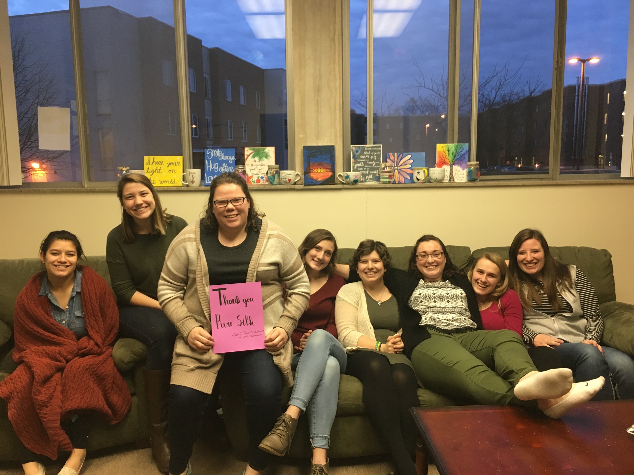 ODU students at Pure Silk Women's Retreat