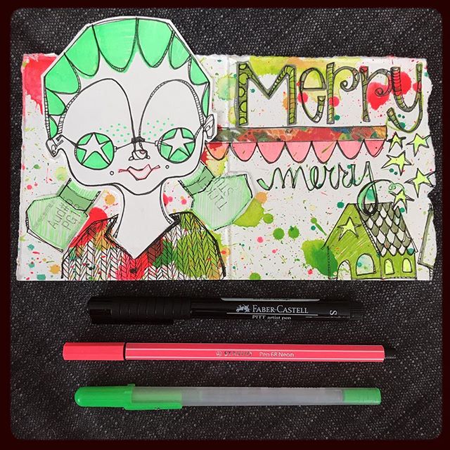 .hope you all are enjoying your last week of 2017 - spending mine making art and plans for next year. #workingartist
+
+
#JenOsborn #themessynest #mixedmediamagpie #myeverydaydrawings #dailydrawing #illustration #dailydocumenting #fauxdorimaker #drawinggirls