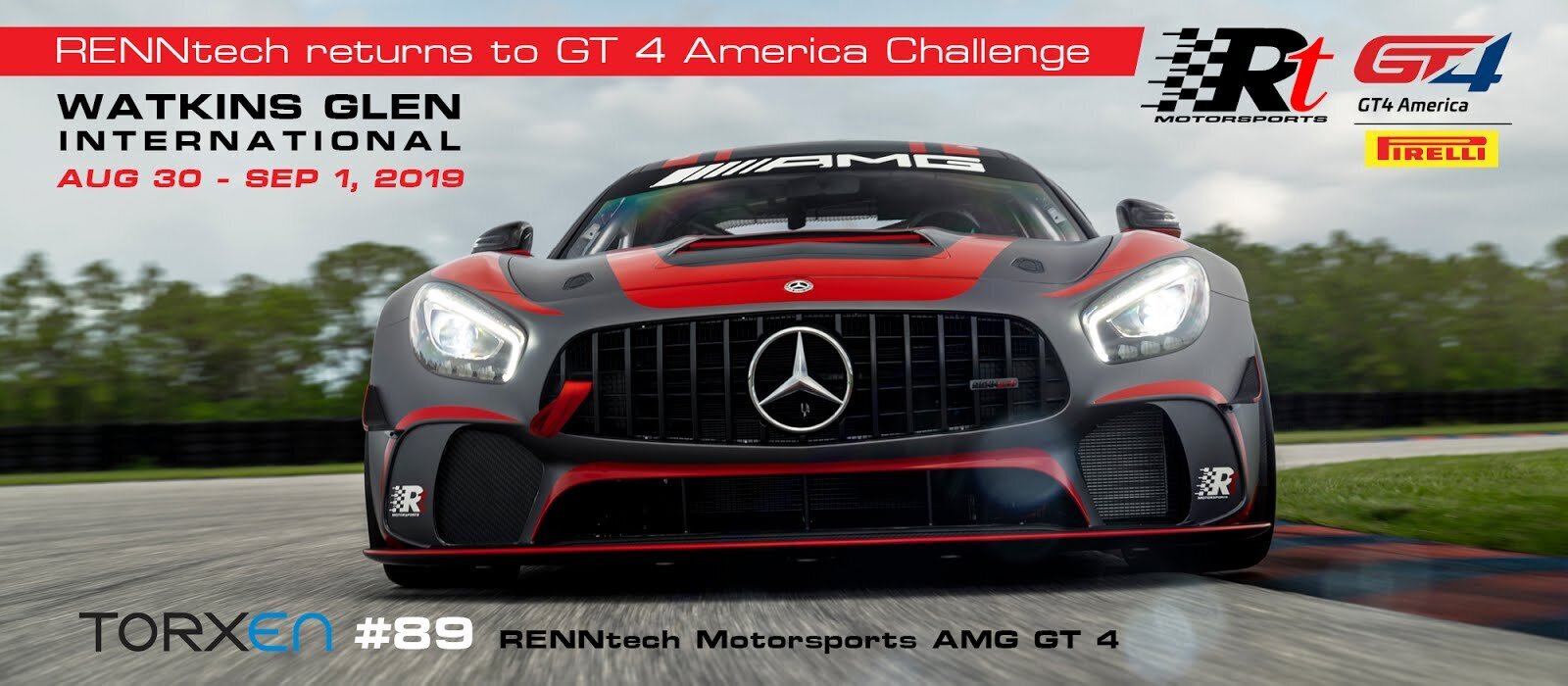 Cosmo, Byrne Join RENNtech Motorsports For Remaining SRO Pirelli GT4 America Season.