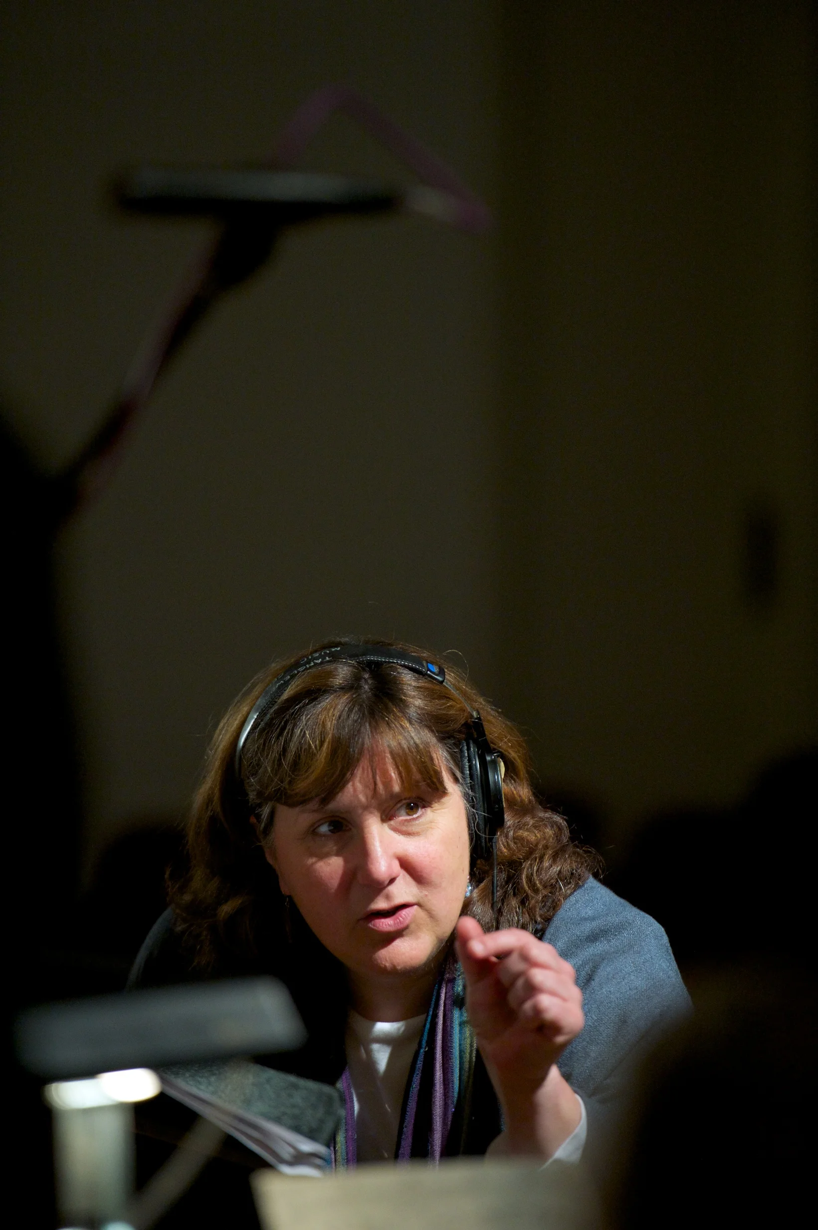 oprano Dawn Upshaw during recording sessions for Winter Morning Walks , American Academy of Arts and Letters, New York, NY.