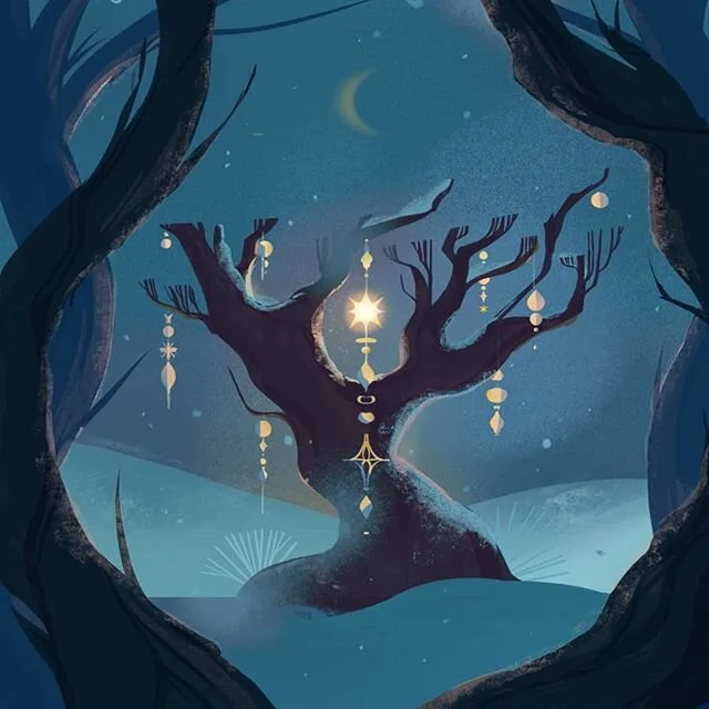 All is calm, all is bright. Merry Christmas everyone! .
.
.
.
#christmas #illustration #nature #winter