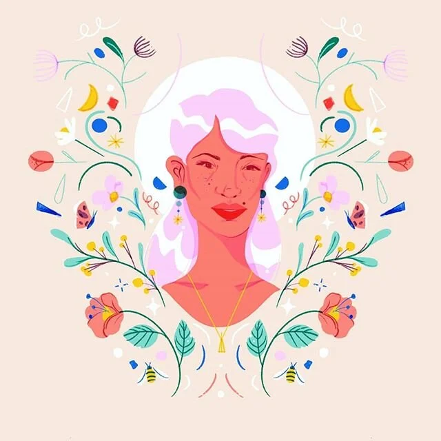 I drew this the other day when I was feeling stressed. I've been feeling despair about our reproductive rights, our political system, our earth. I've been feeling confusion over how illustration can be helpful in any way. My brain kept on feeling gui