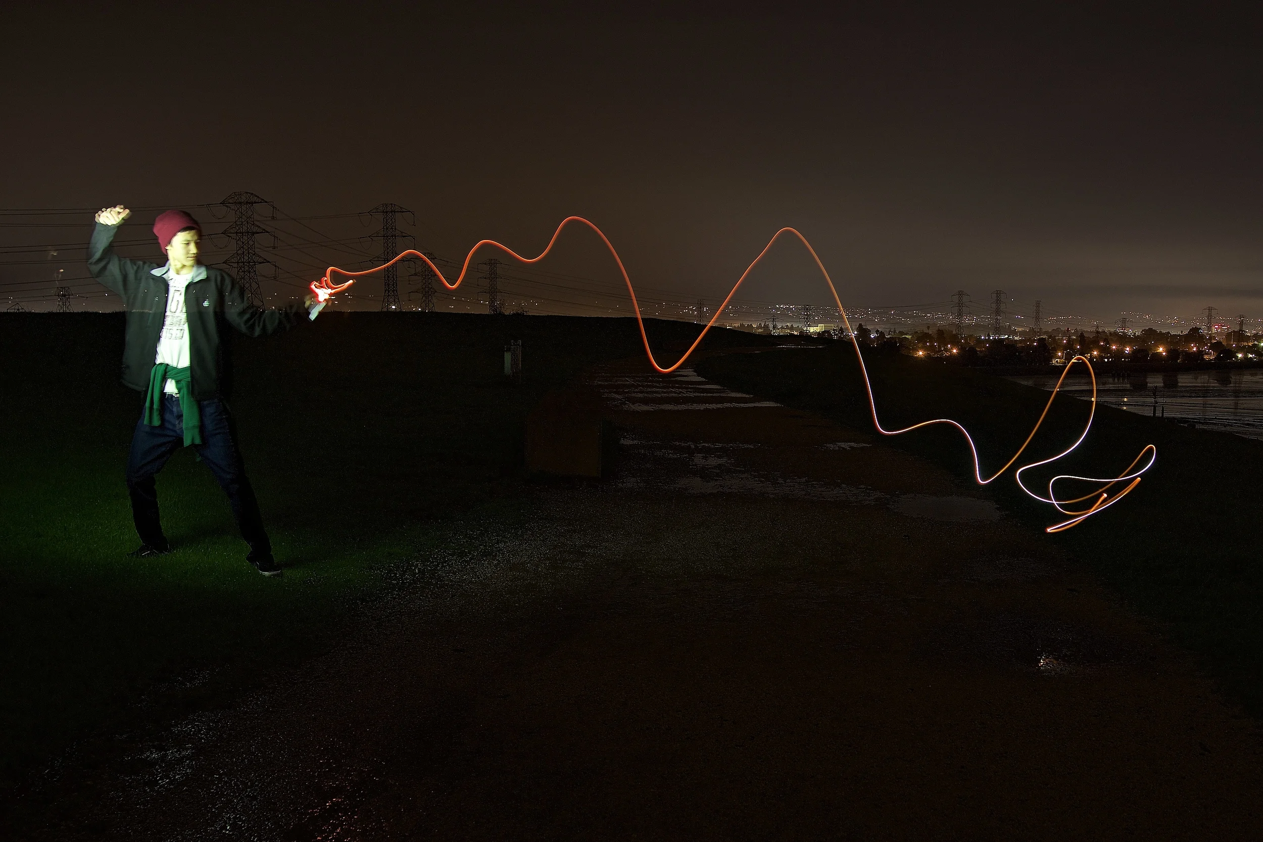 Casting spells.