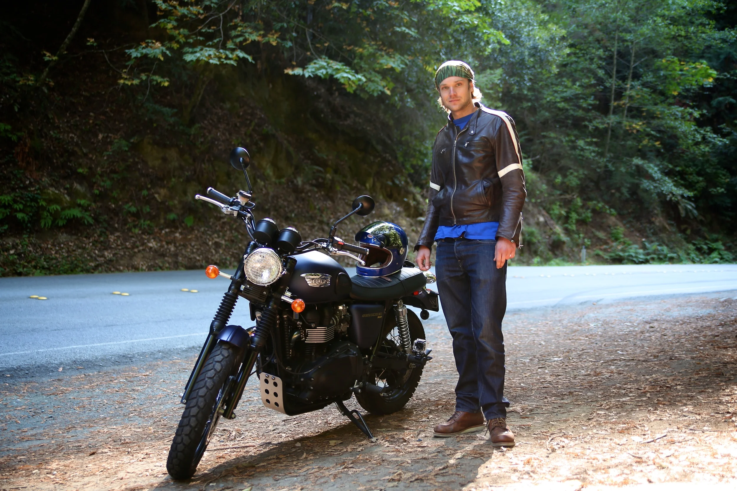 Andrew and his Triumph Scrambler