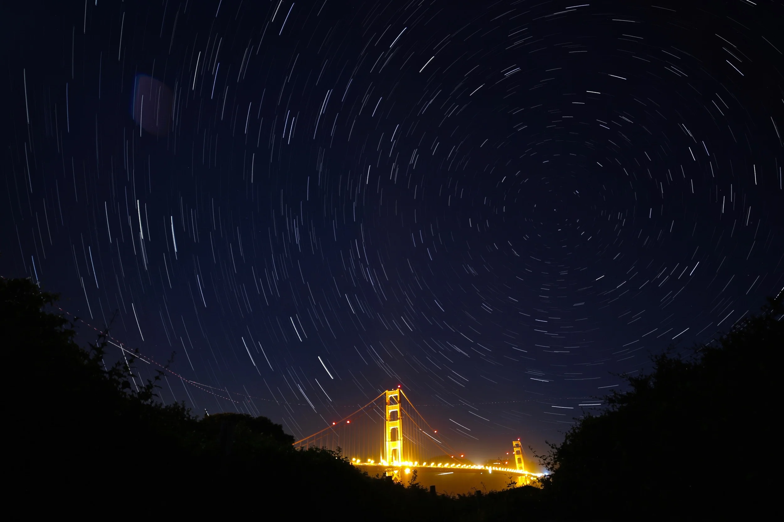 Wasn't even going for Milky Way here. Star Trails above the Golden Gate was cool enough.