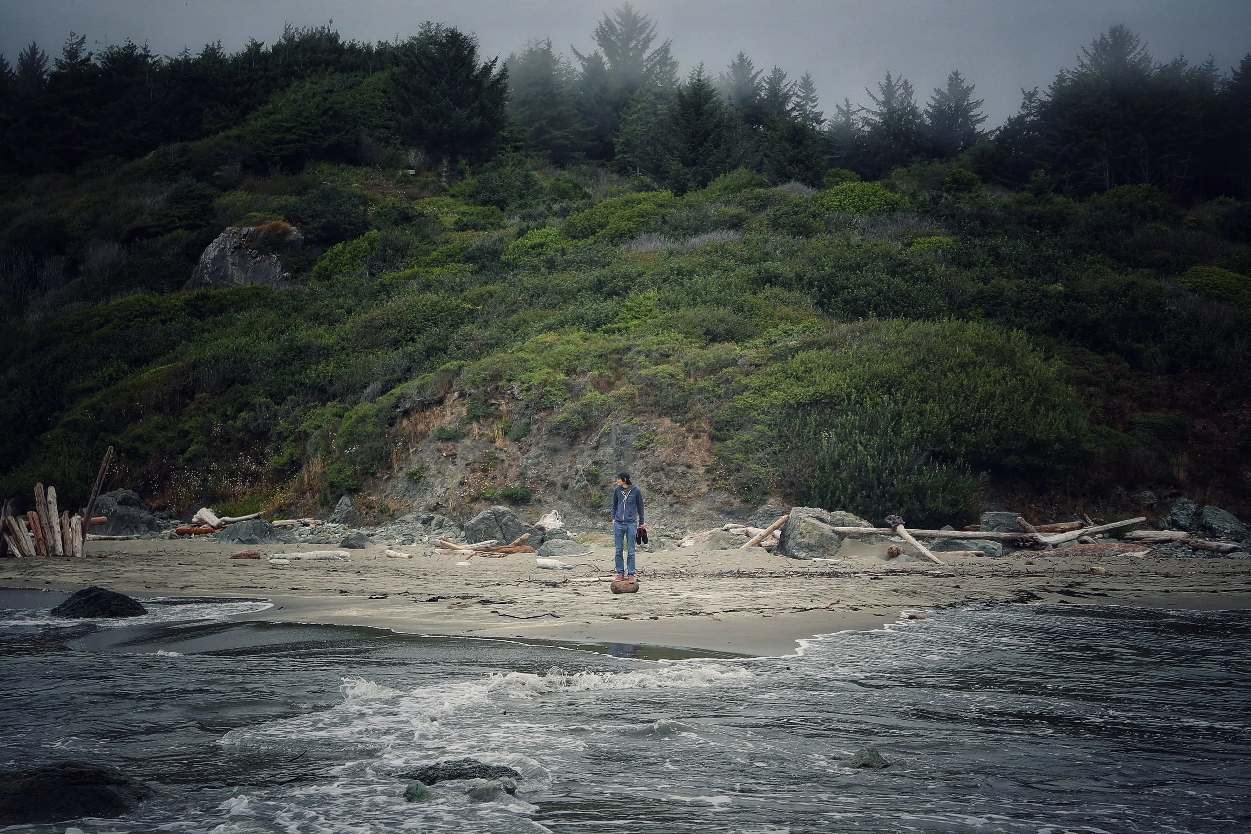 Kay on the Oregon coast.