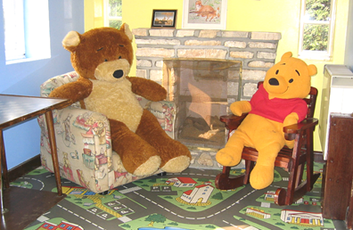 Mr T Bear and friend relax in the sitting room