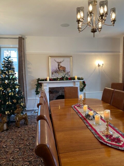 Dining room at Christmas