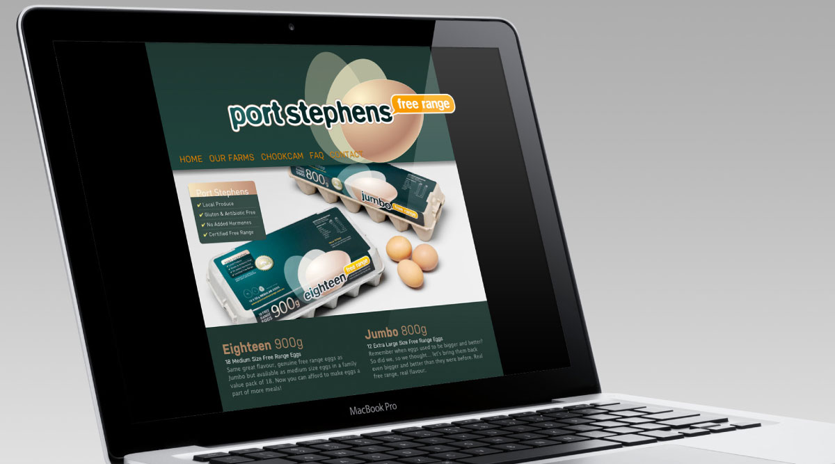 Port Stephens Free Range Eggs Website