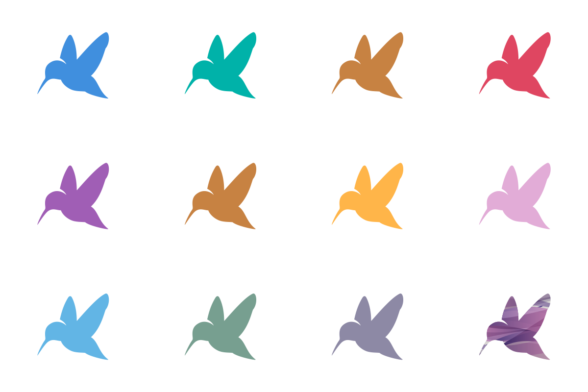 The symbol is recoloured on each product label using that products specific secondary colour.