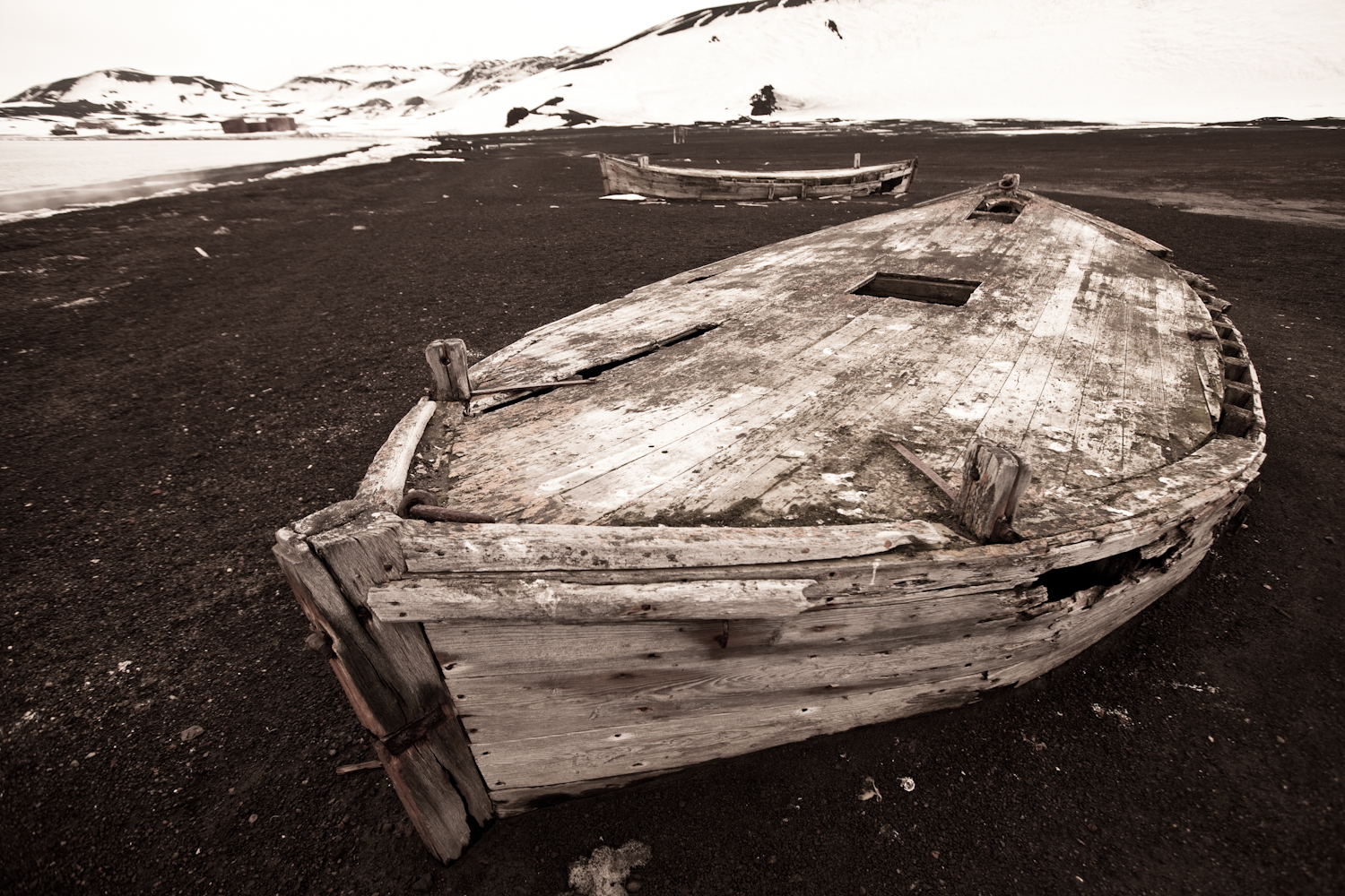 Old whaling boat. Whalers Bay.