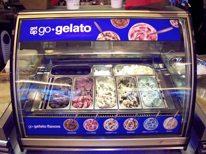 Go•Gelato freezer case